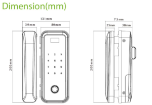 قفل باب زجاجي GL300
