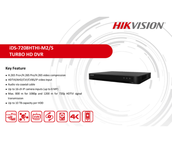 Hikvision 8 Channel DVR 4K