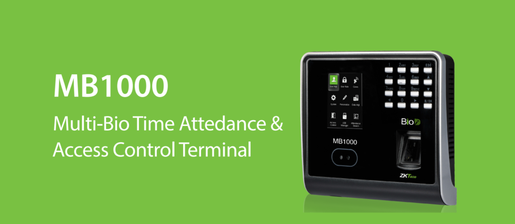 Mb1000 جهاز حضور وانصراف ZKTeco MB1000 بالبصمة والوجه والكارت